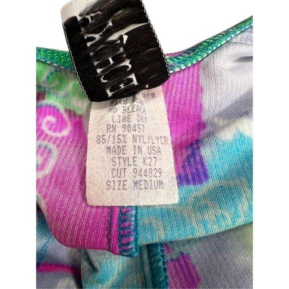 Vintage Kechika Women’s Medium One Piece Swimsuit Abstract Colorful 90s - Picture 5 of 6
